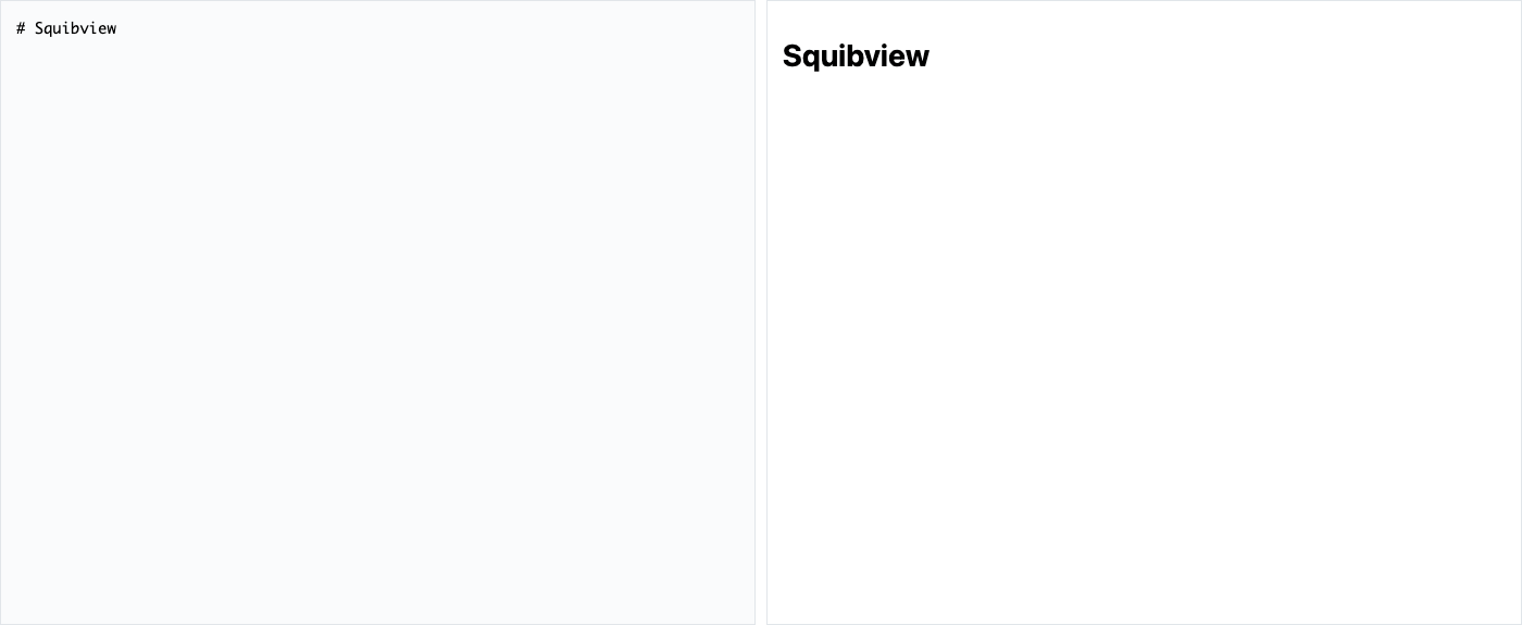 SquibView Live Demo - Progressive markdown rendering showing headings, bullets, tables, diagrams, math, and maps